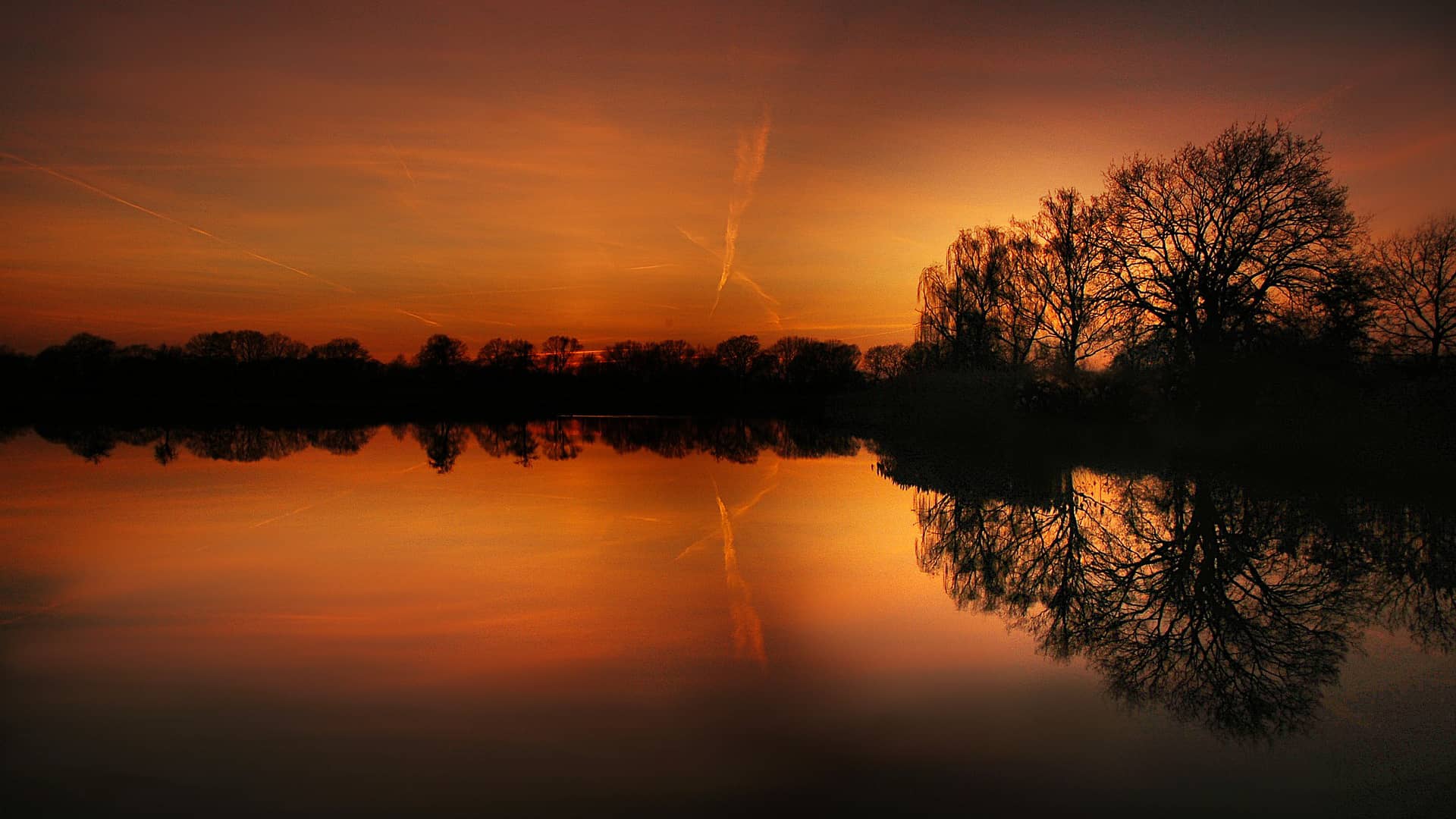 sun pond water nature landscape  