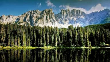 dolomites karersee bergsee nature  