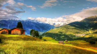 fiss tyrol mountains summer sky  