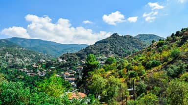 mountain troodos landscape village  