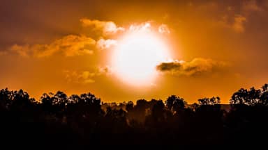 sunset sky clouds sun nature  